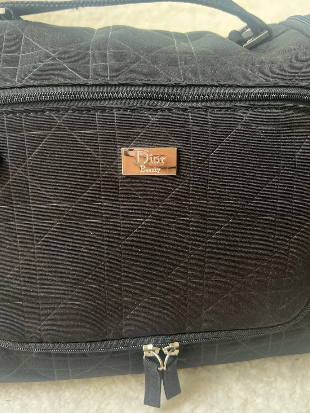 Dior Beauty Black Quilted Travel Toiletry Bag
